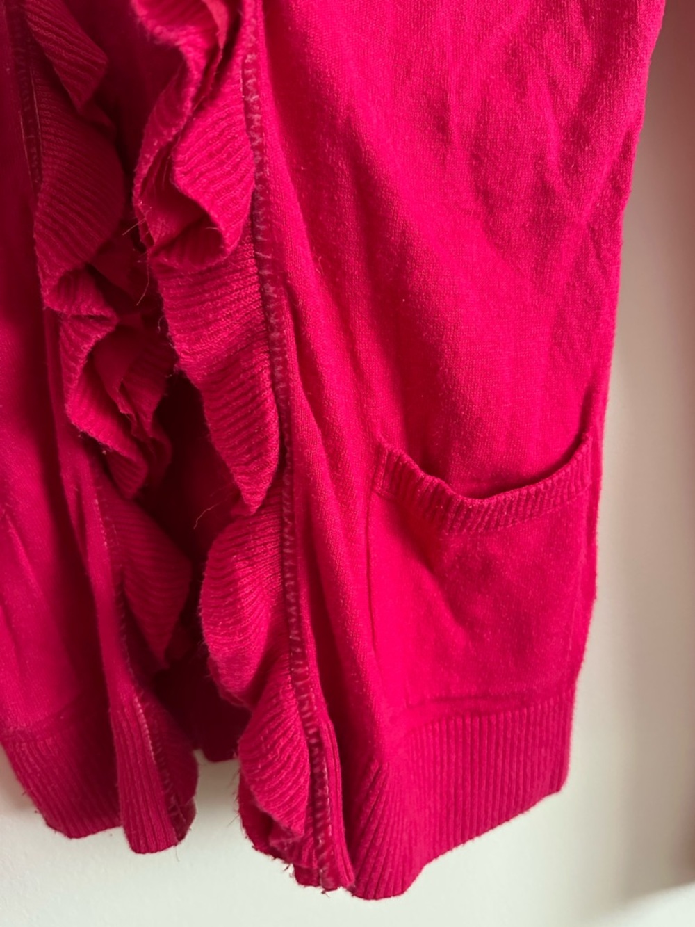 A&F Pink Ruffle Cardigan - Picture 3 of 5